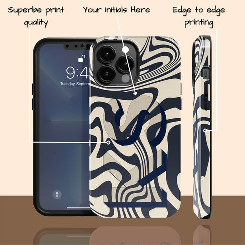 Custom Twister 3D Initials iPhone Case